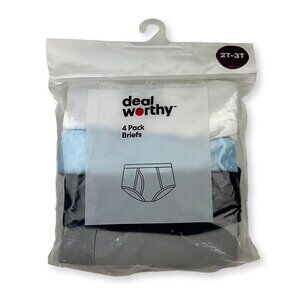 Toddler Boys' 4pk Briefs - Dealworthy™ 2T-3T: Pull-on, Knit Fabric